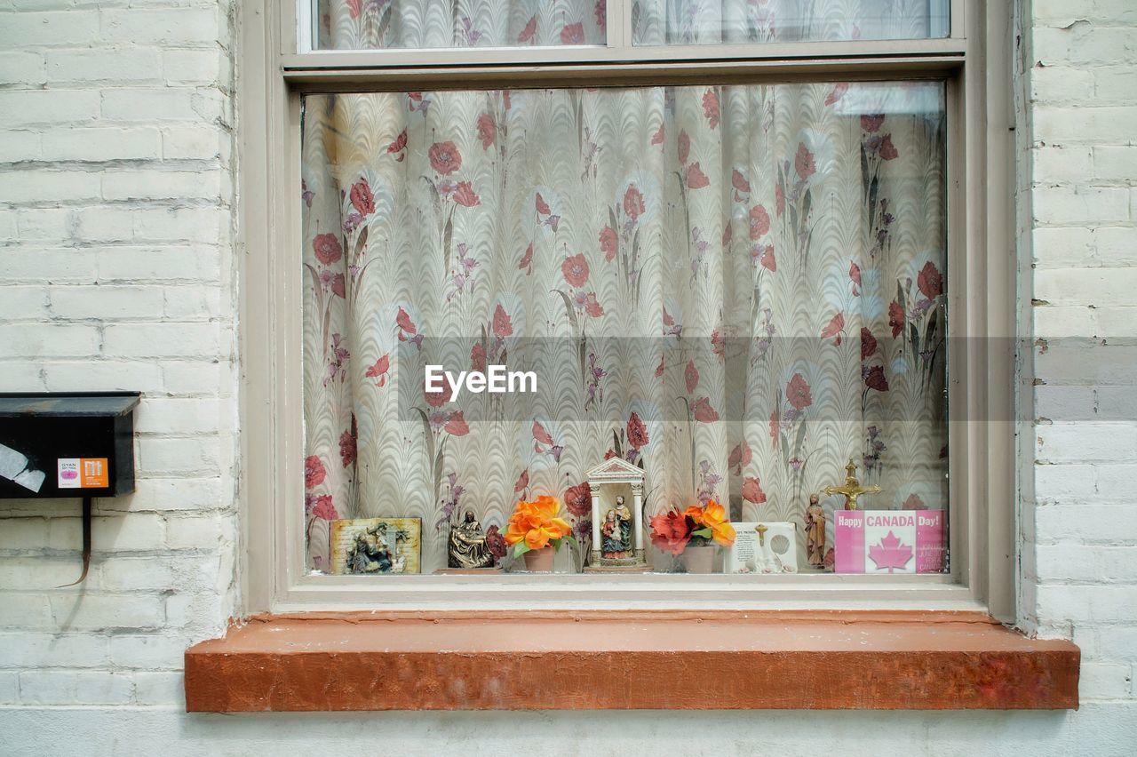 POTTED PLANTS ON WINDOW SILL