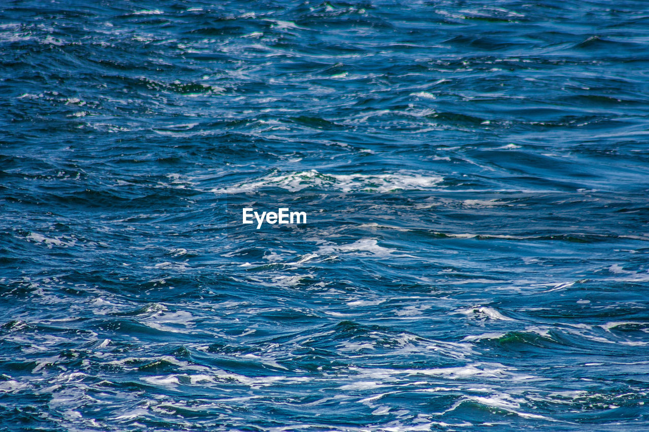 Full frame shot of waves in the sea