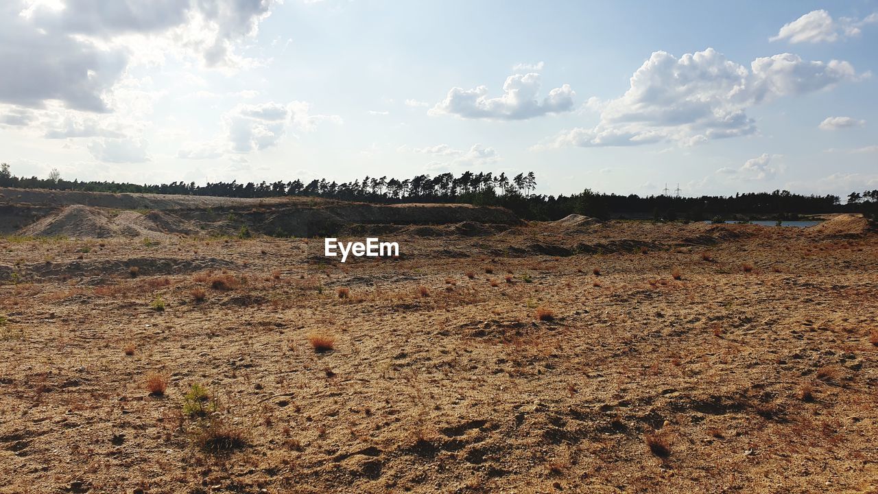 SCENIC VIEW OF LAND AGAINST SKY DURING SUNSET