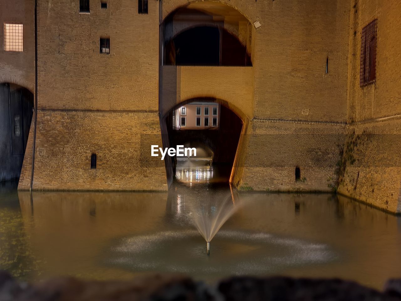 Reflection of building on water