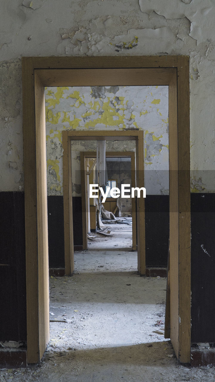 Interior of abandoned building