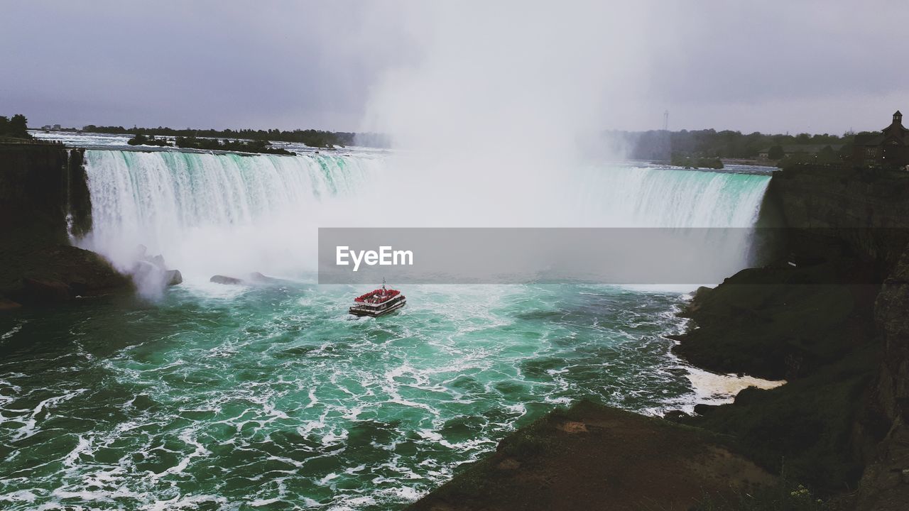 Panoramic view of waterfall