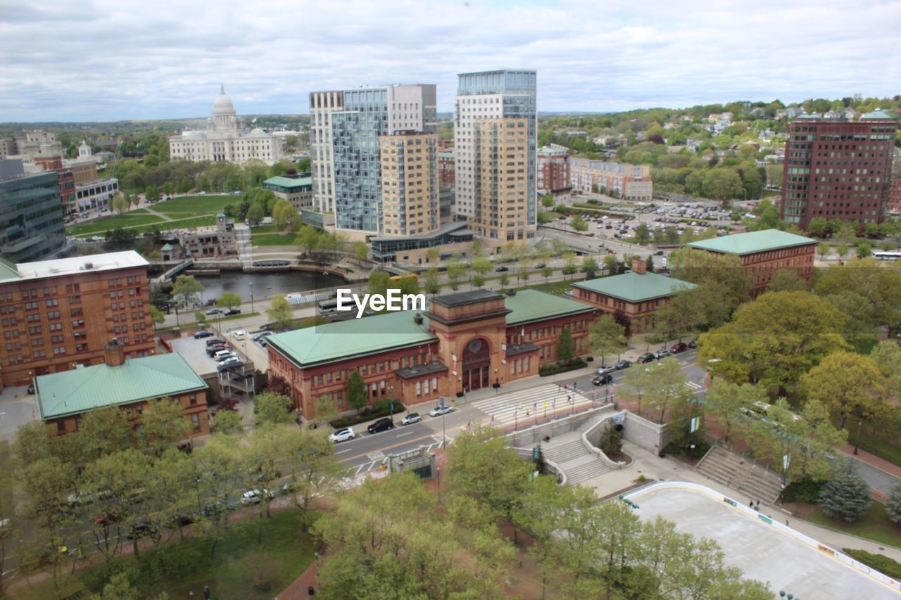 HIGH ANGLE VIEW OF A CITY