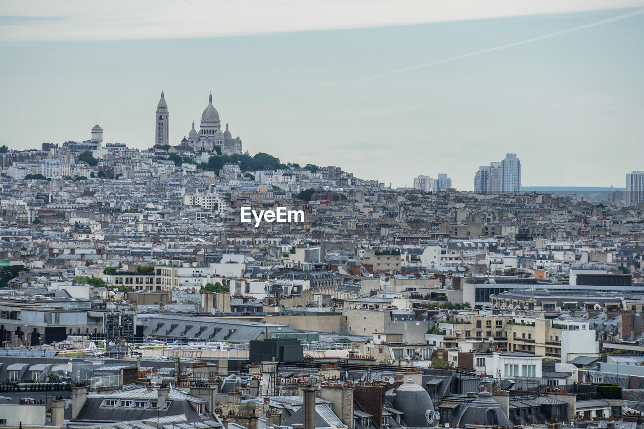 Aerial view of buildings in city