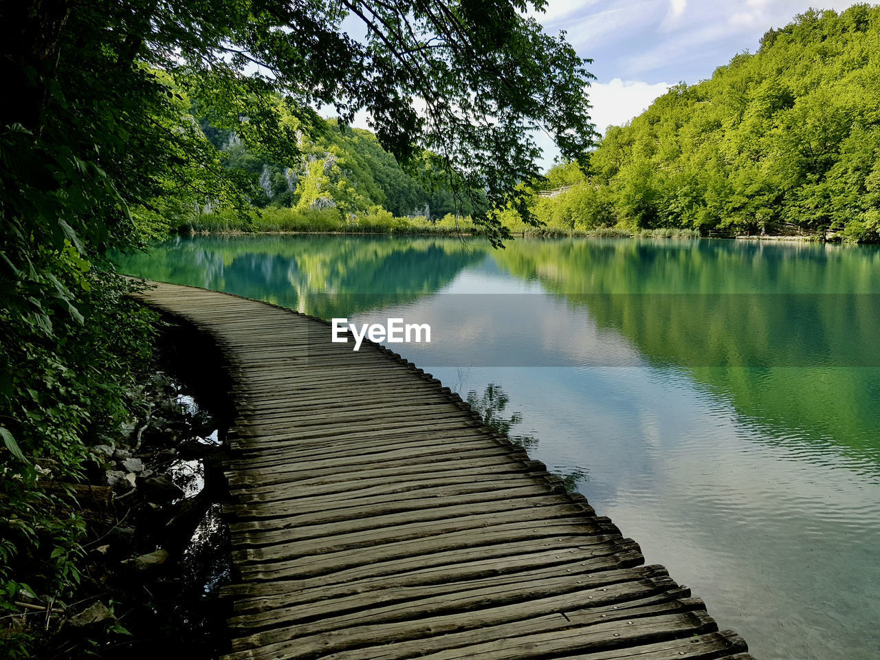 Plitvice blue lake in croatia