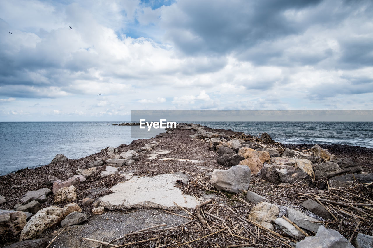 Scenic view of sea against sky