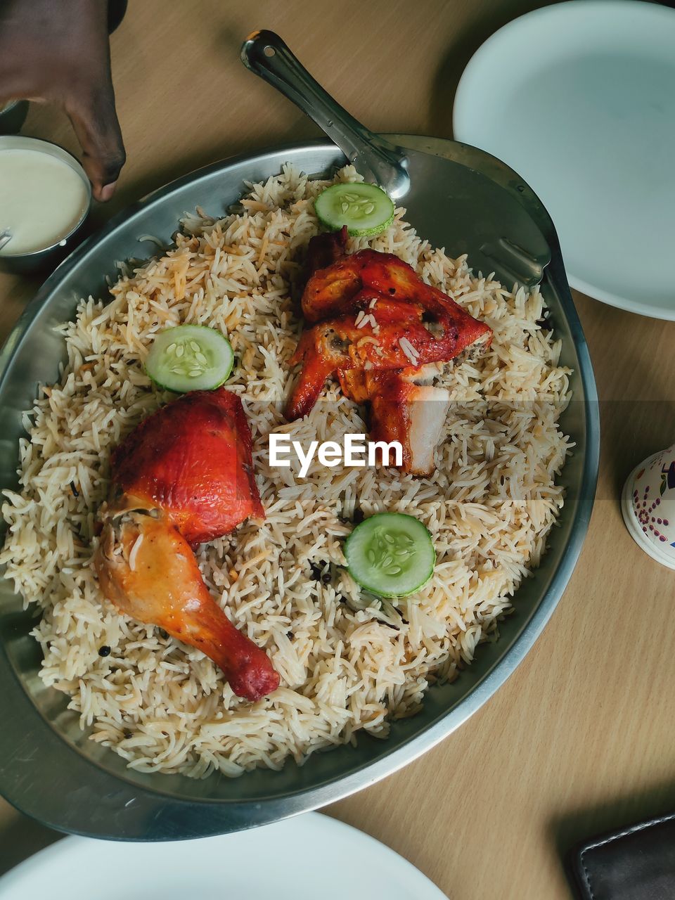 Close-up of food in plate on table