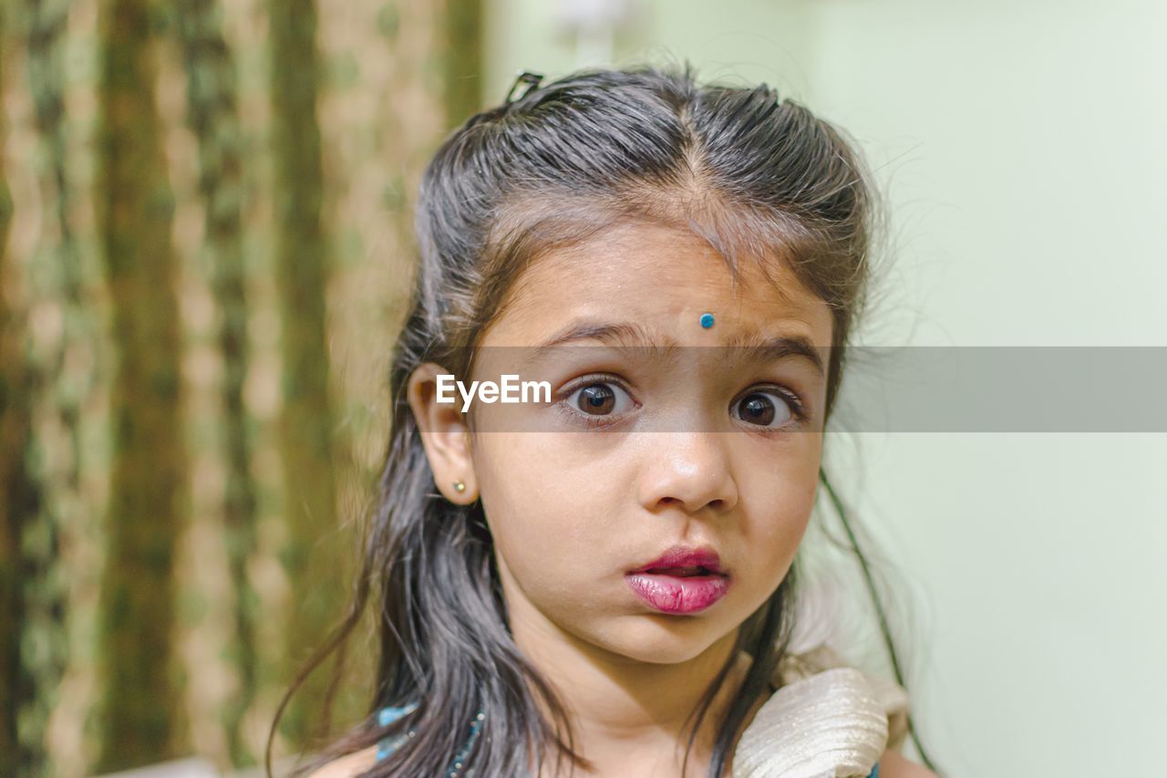 Close-up portrait of a girl