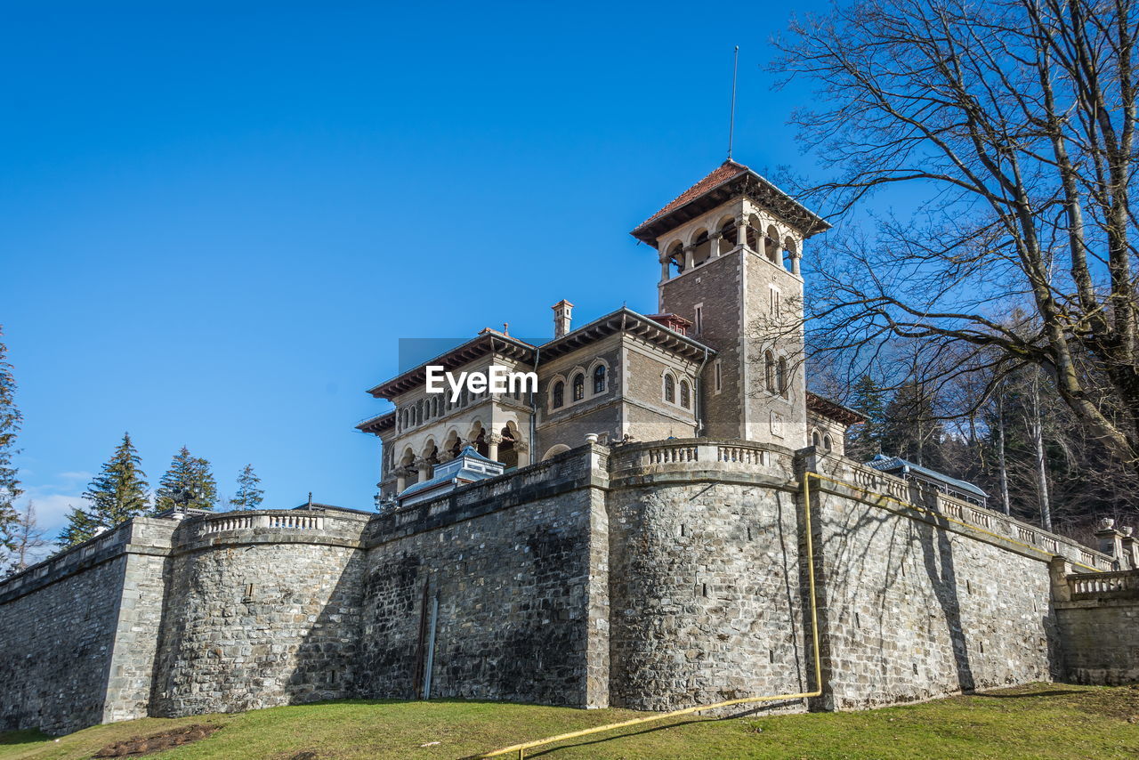 LOW ANGLE VIEW OF HISTORIC BUILDING