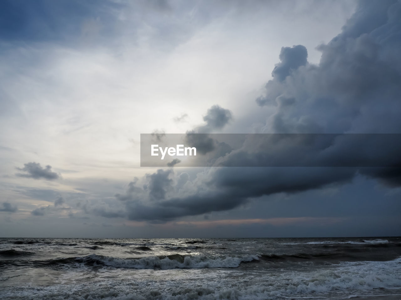 VIEW OF SEA AGAINST CLOUDY SKY