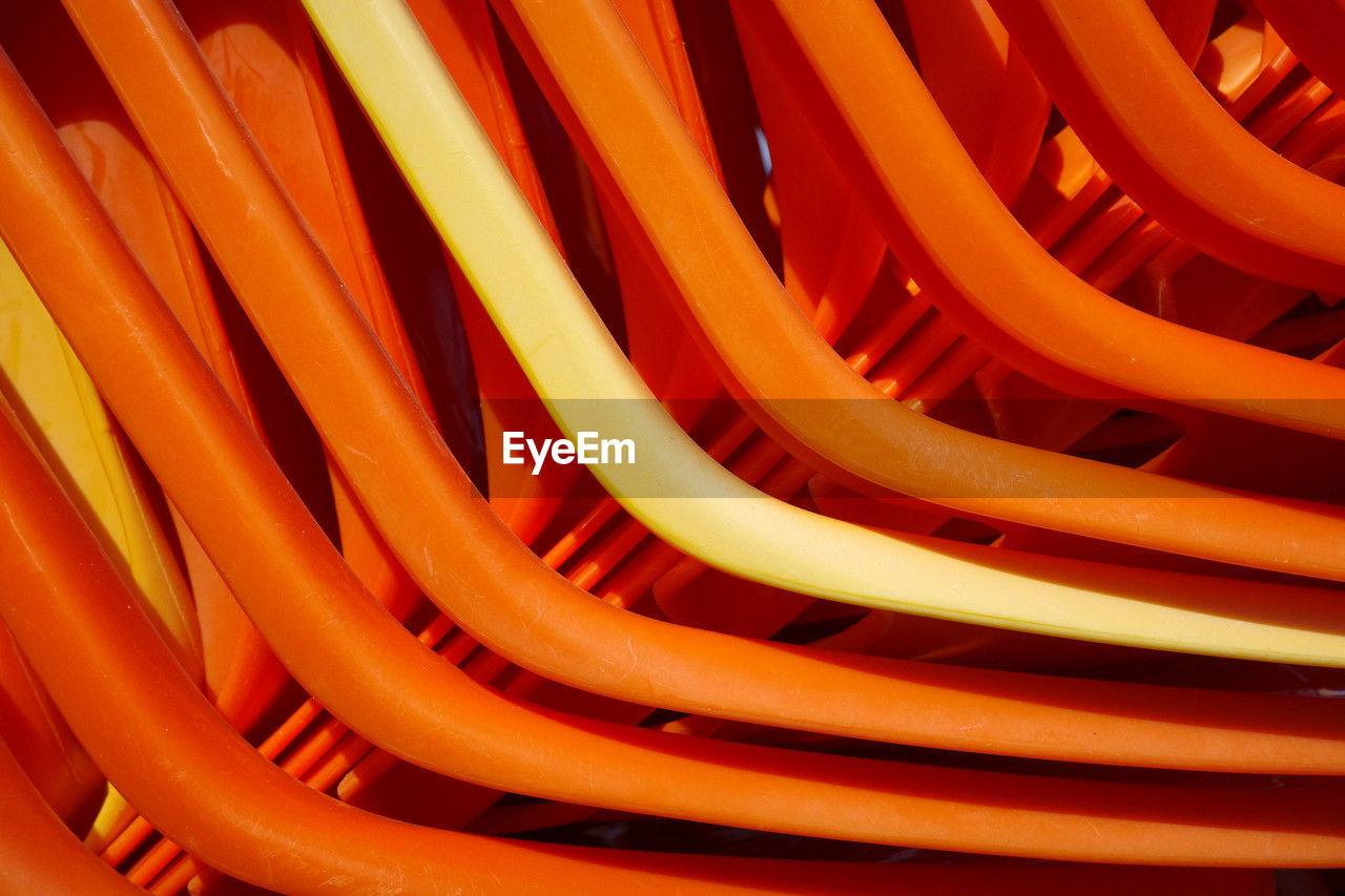 yellow, orange, orange color, red, no people, line, backgrounds, full frame, pattern, circle, spiral, close-up