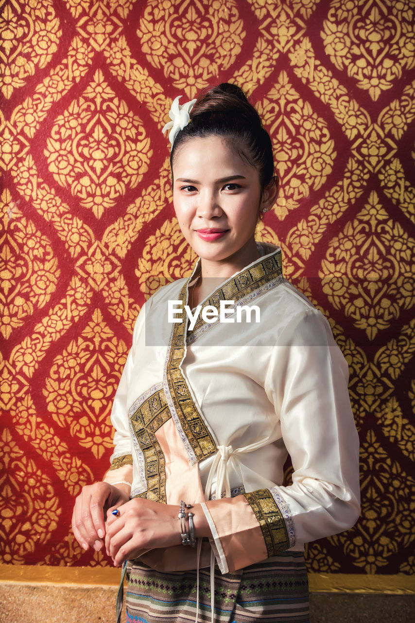 Thai woman in traditional costume of thailand