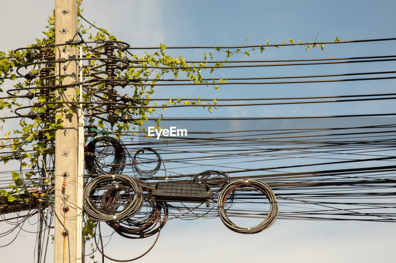 LOW ANGLE VIEW OF BICYCLES AGAINST SKY