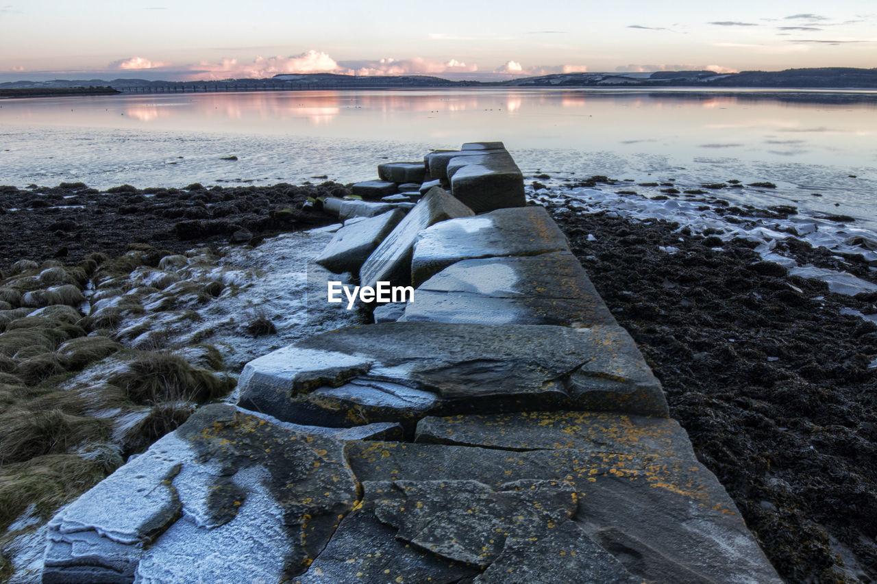 SCENIC VIEW OF SEA DURING WINTER