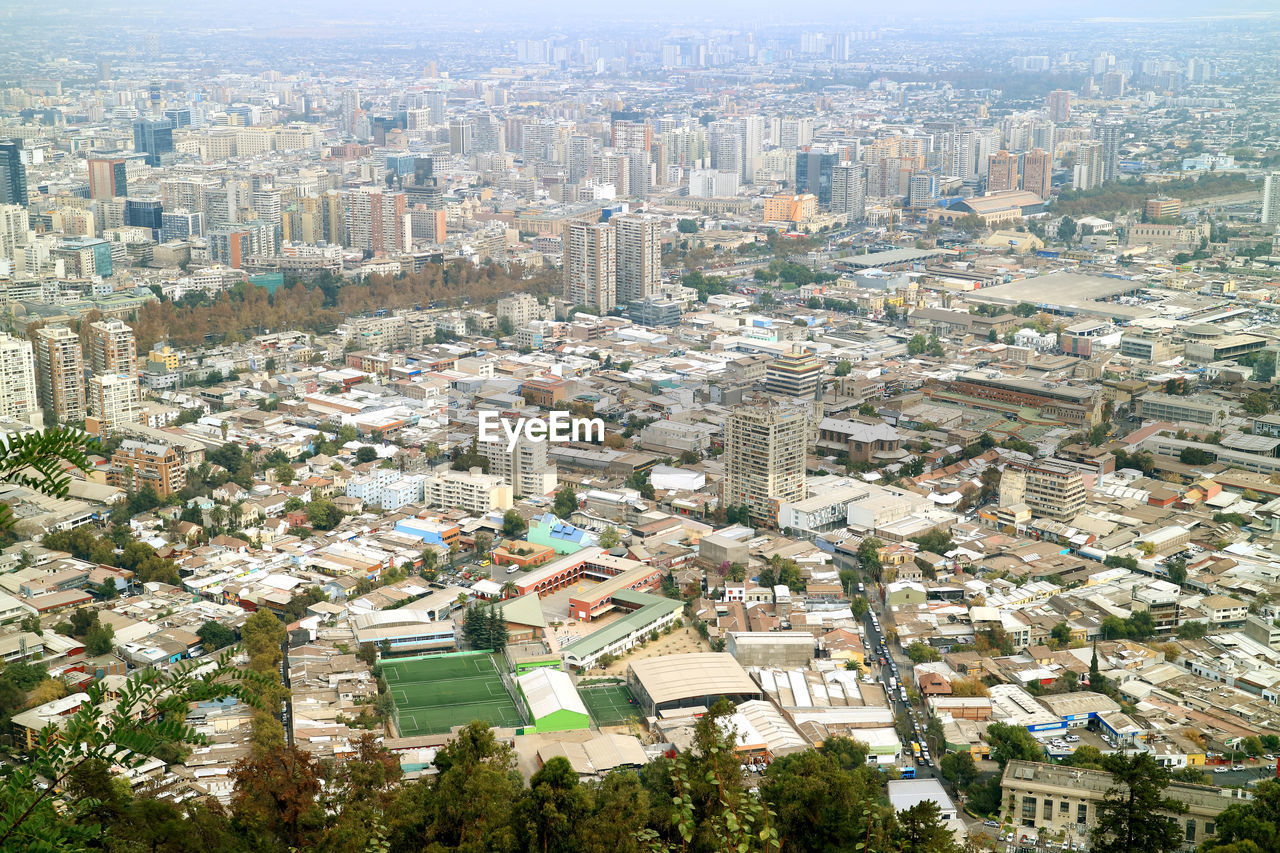 HIGH ANGLE VIEW OF CITY BUILDINGS