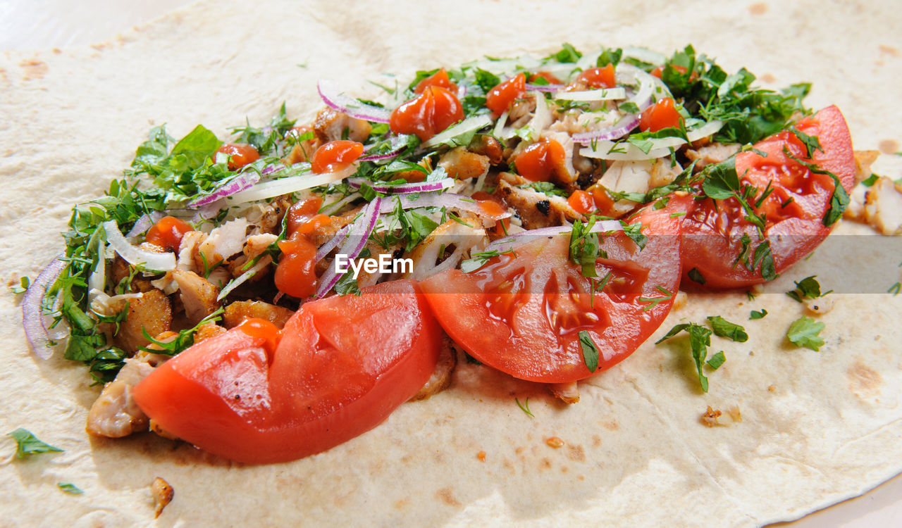 Close-up of salad in plate