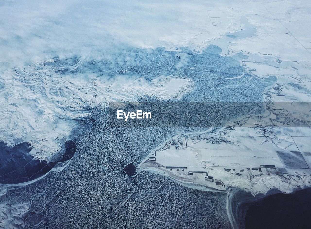 Aerial view of coastline