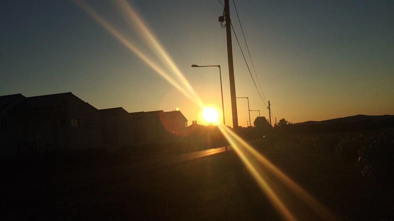 SUNSET OVER ROAD