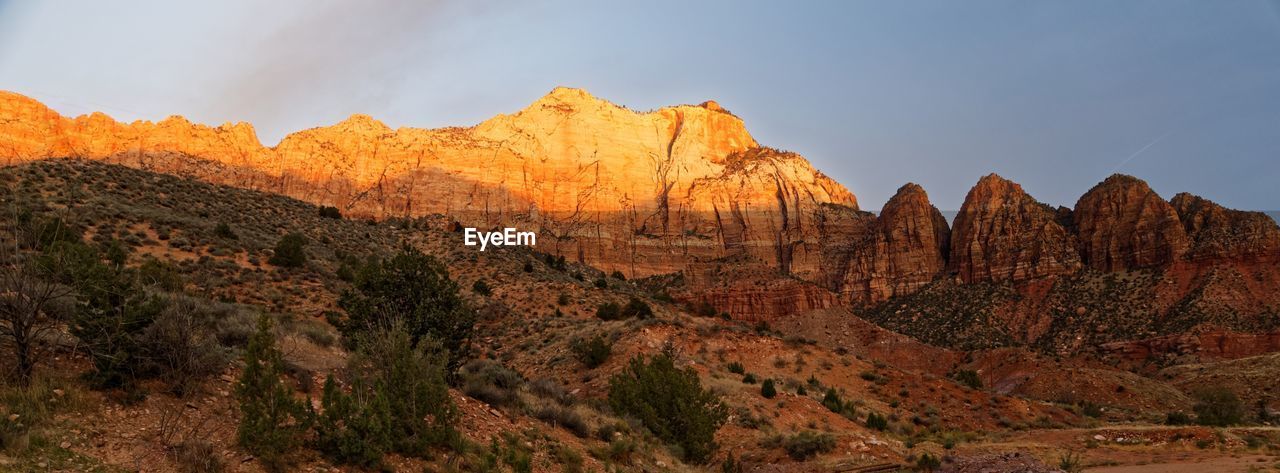 Scenic view of mountain against sky