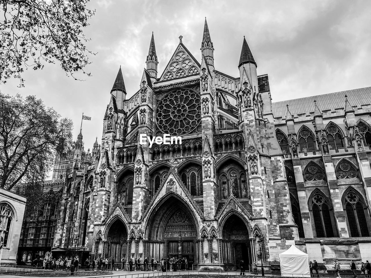 Low angle view of cathedral against cloudy sky