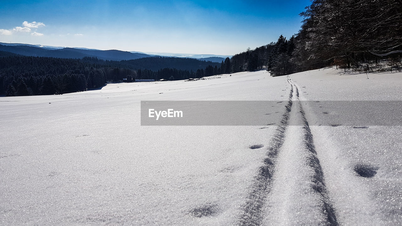 SCENIC VIEW OF SNOW COVERED LANDSCAPE