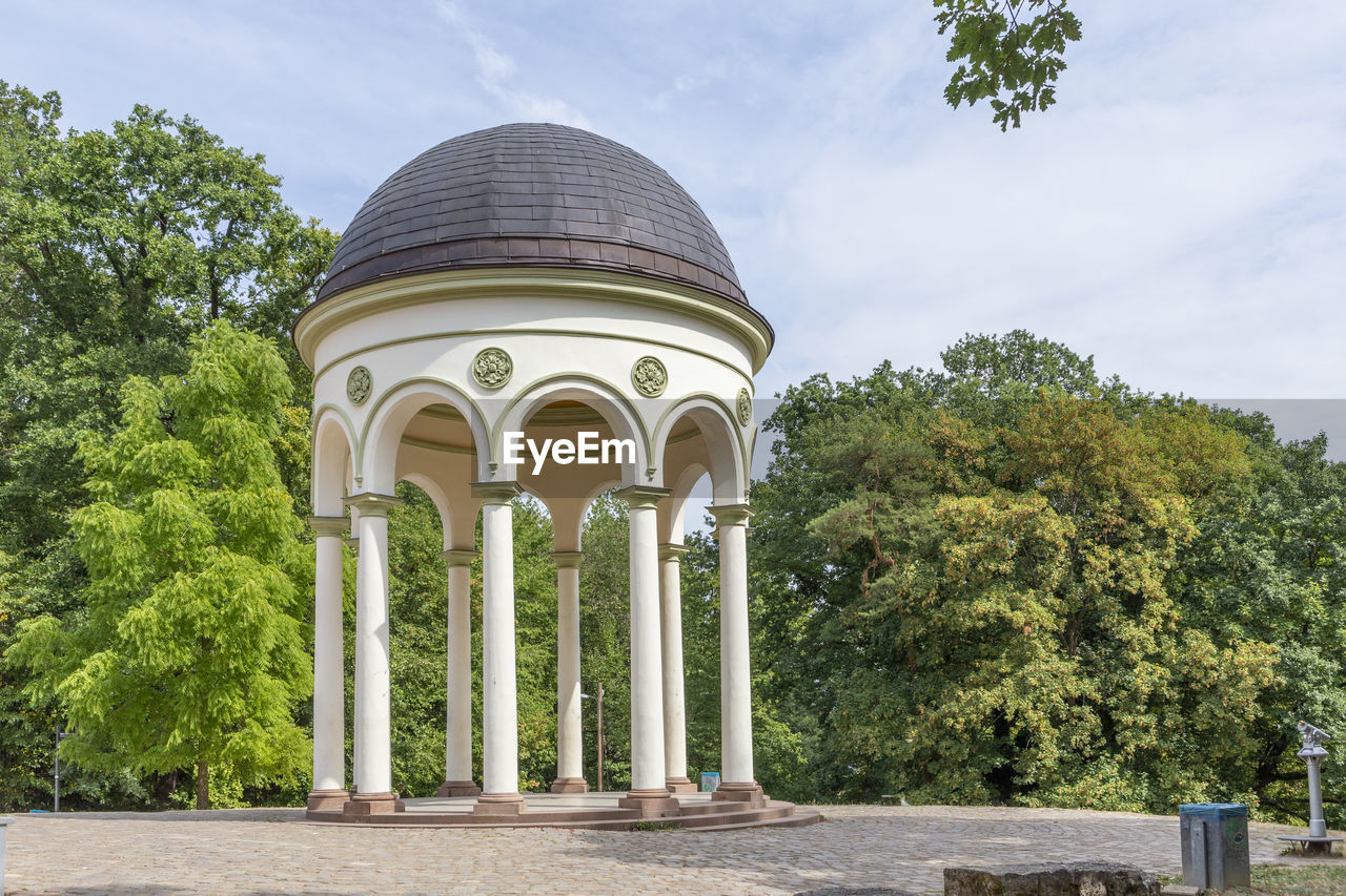 Monopteros temple at neroberg in the german city of wiesbaden, hesse, germany