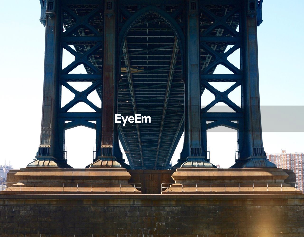 Low angle view of eiffel tower
