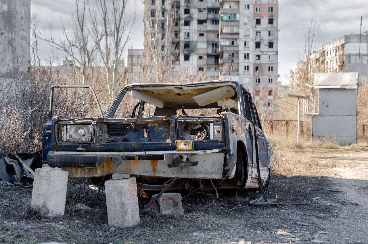 close-up of car on street