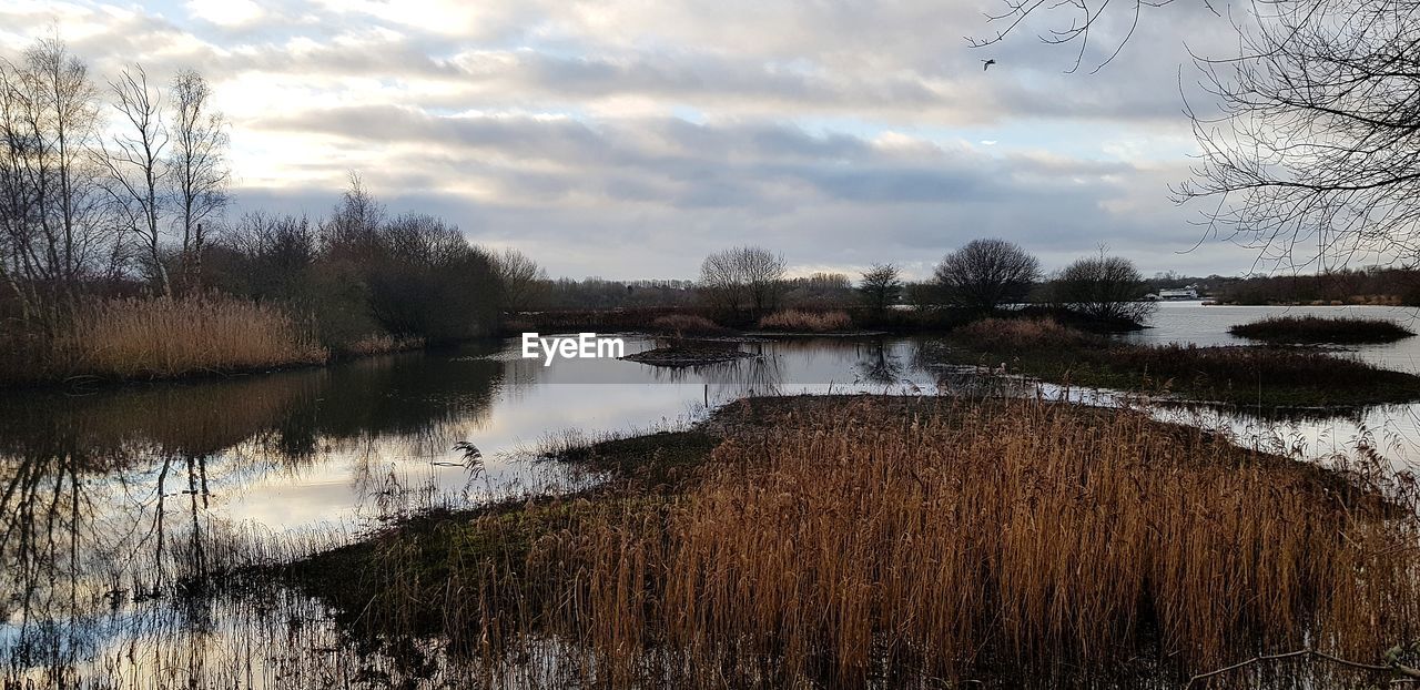 VIEW OF LAKE AGAINST SKY