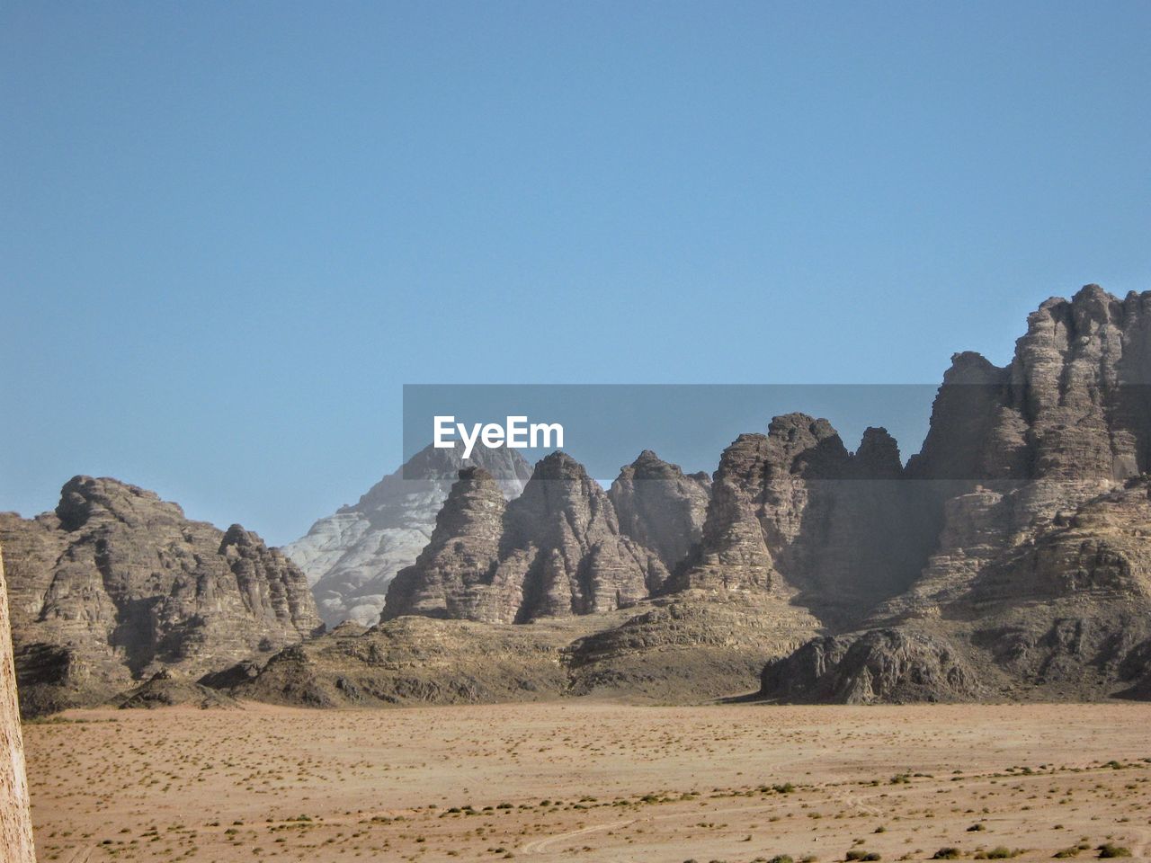 SCENIC VIEW OF DESERT LANDSCAPE AGAINST CLEAR SKY