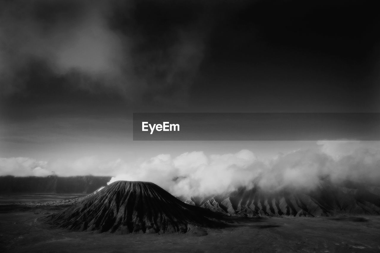 Scenic view of bromo mountain in indonesia