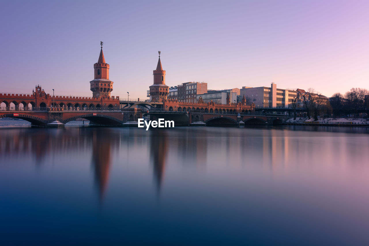 Reflection of buildings in water