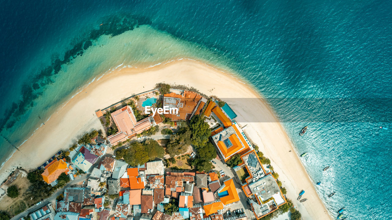Aerial view of zanzibar island