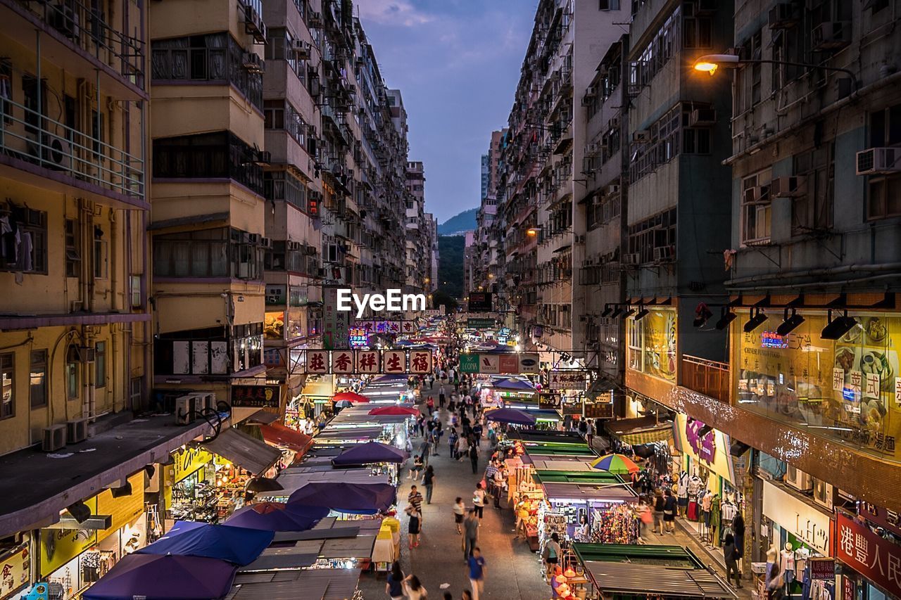 People at street market during night