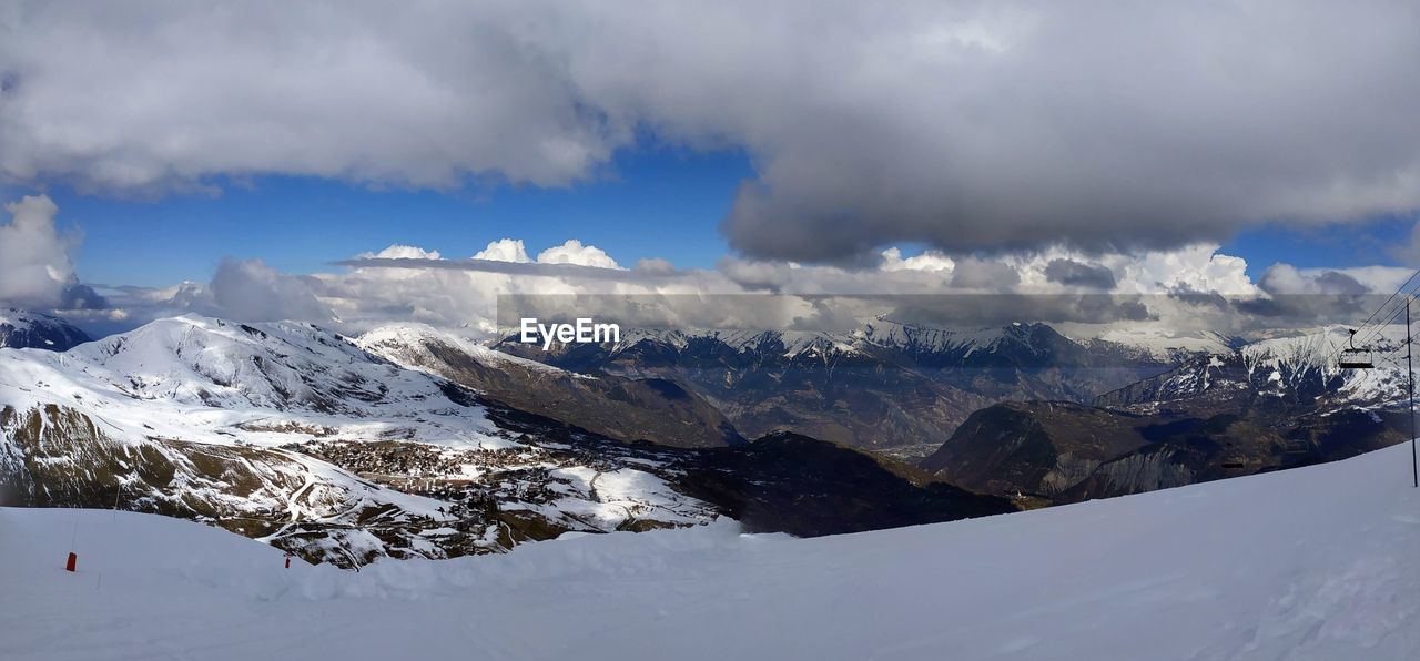 SCENIC VIEW OF SNOWCAPPED MOUNTAIN AGAINST SKY