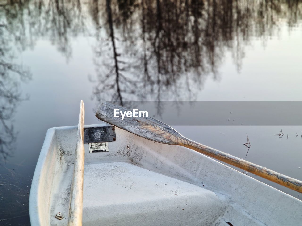 water, winter, reflection, lake, nature, snow, boat, nautical vessel, transportation, no people, vehicle, tree, day, tranquility, outdoors, cold temperature, mode of transportation, plant, beauty in nature, morning, tranquil scene, fog, animal, wood, scenics - nature