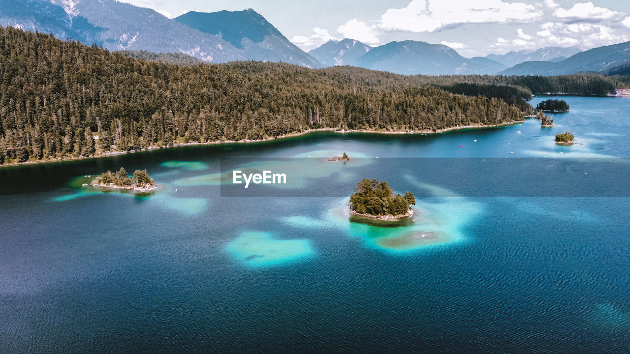 Turquoise lake in bavaria 