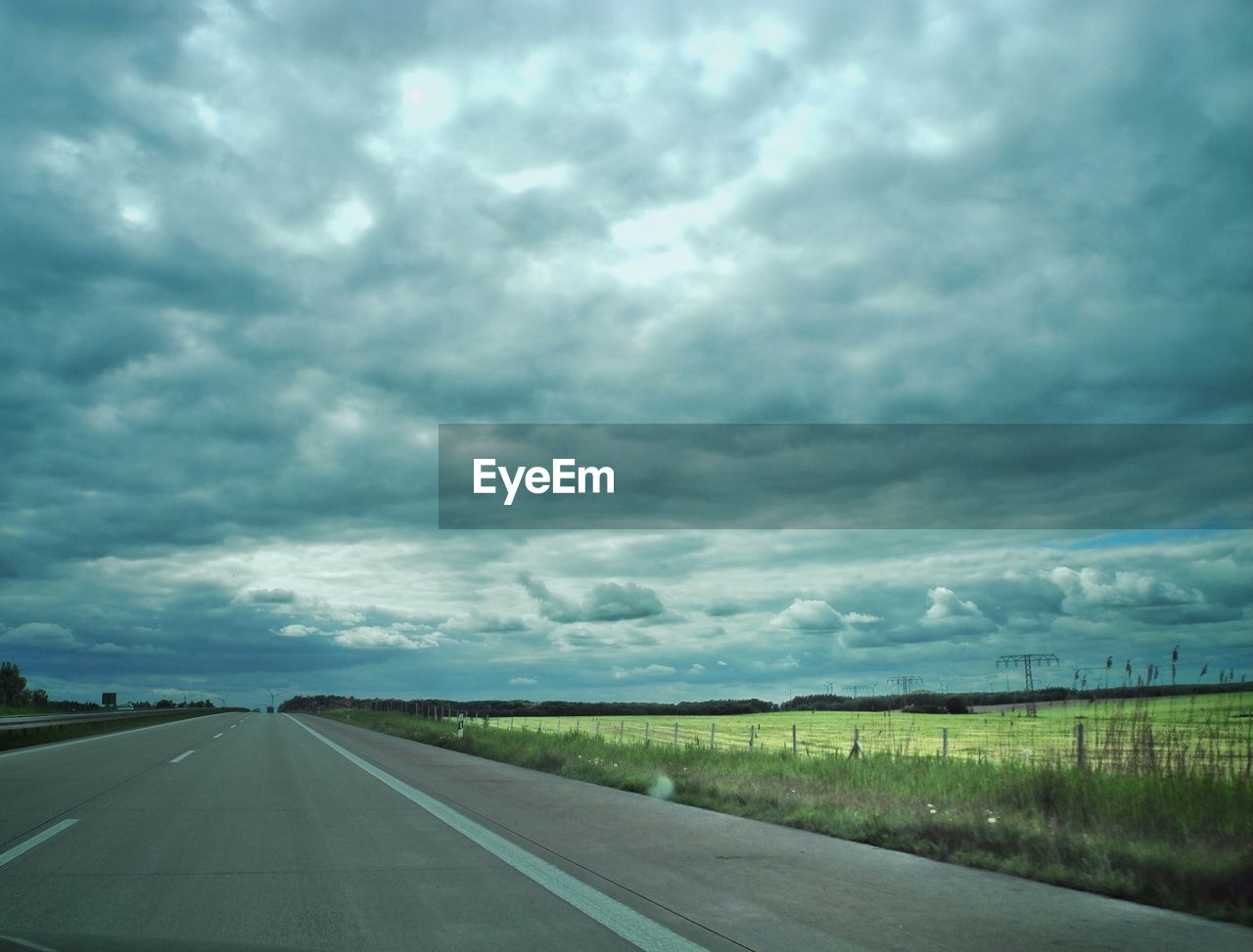 View of road passing through landscape