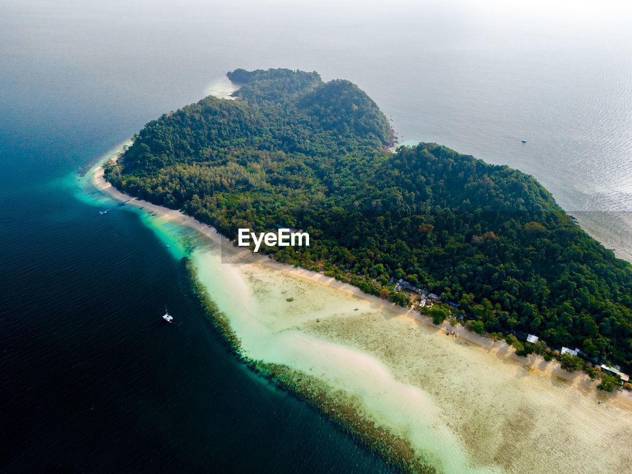 aerial view of sea against sky