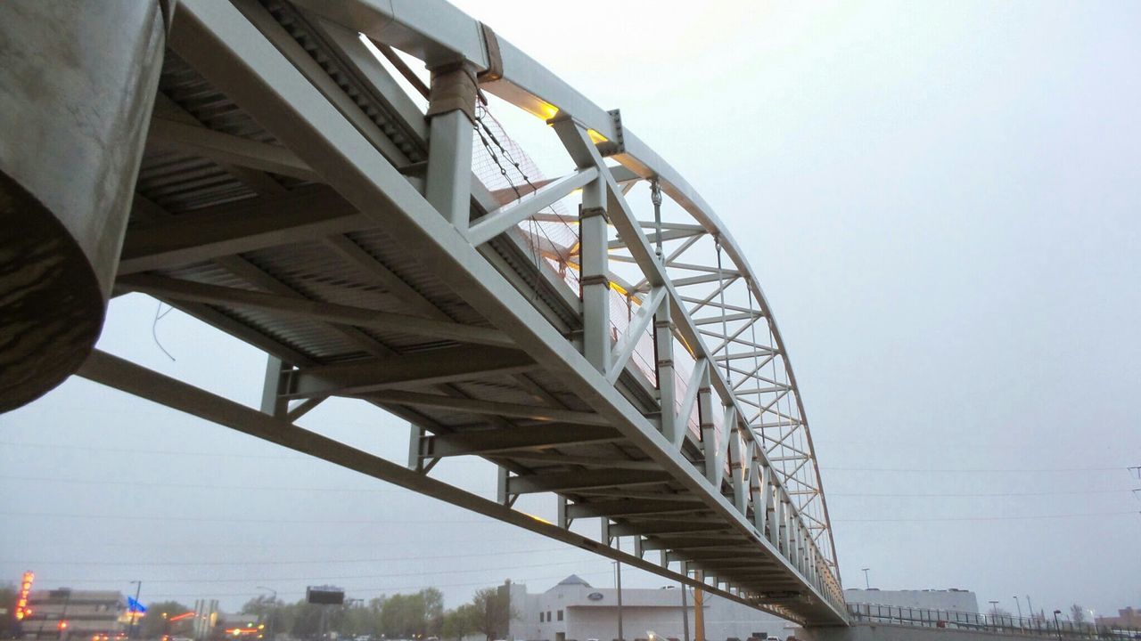 Low angle view of bridge against sky