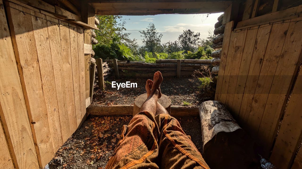 View from bushcraft shelter 