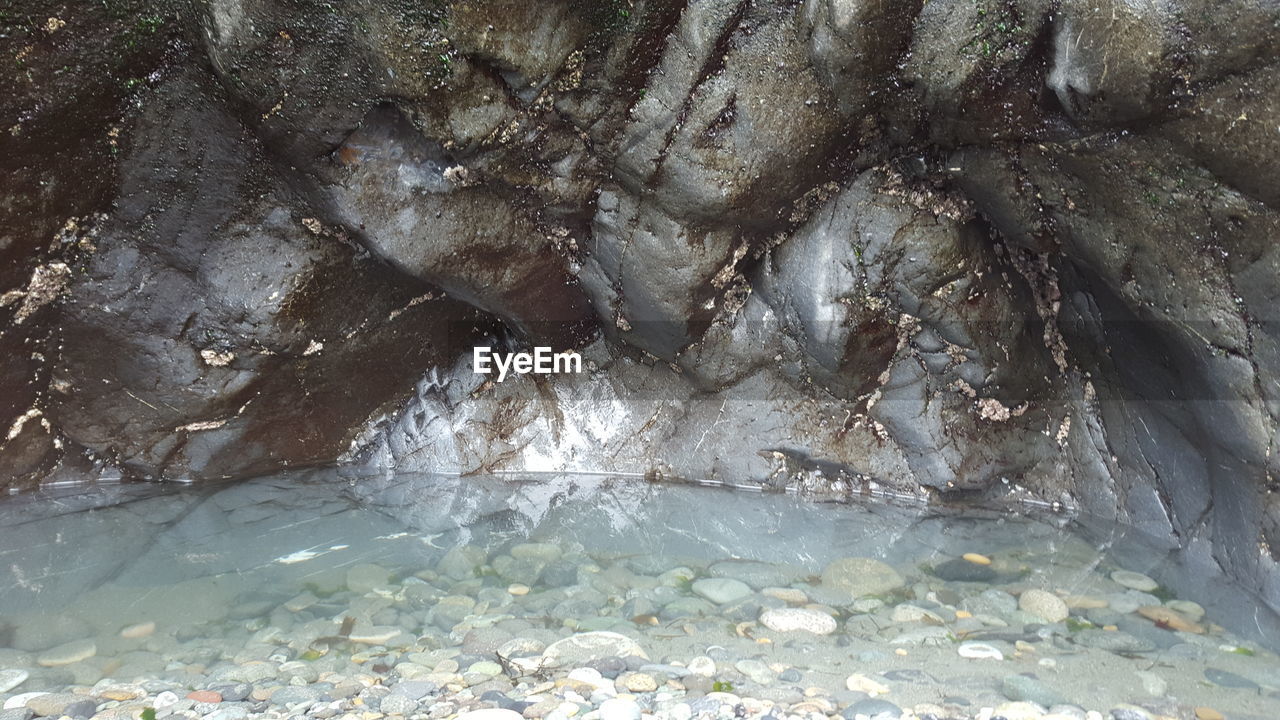 VIEW OF ROCKS IN WATER