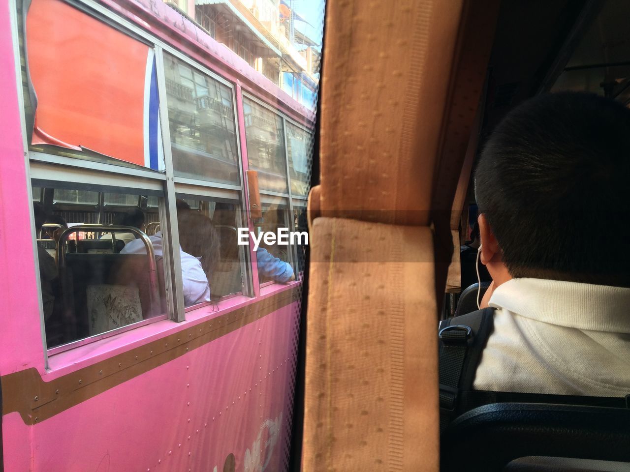 People traveling in bus