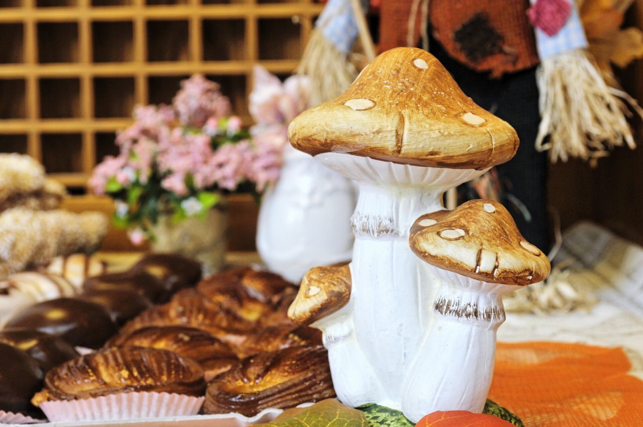 Close-up of dessert on table