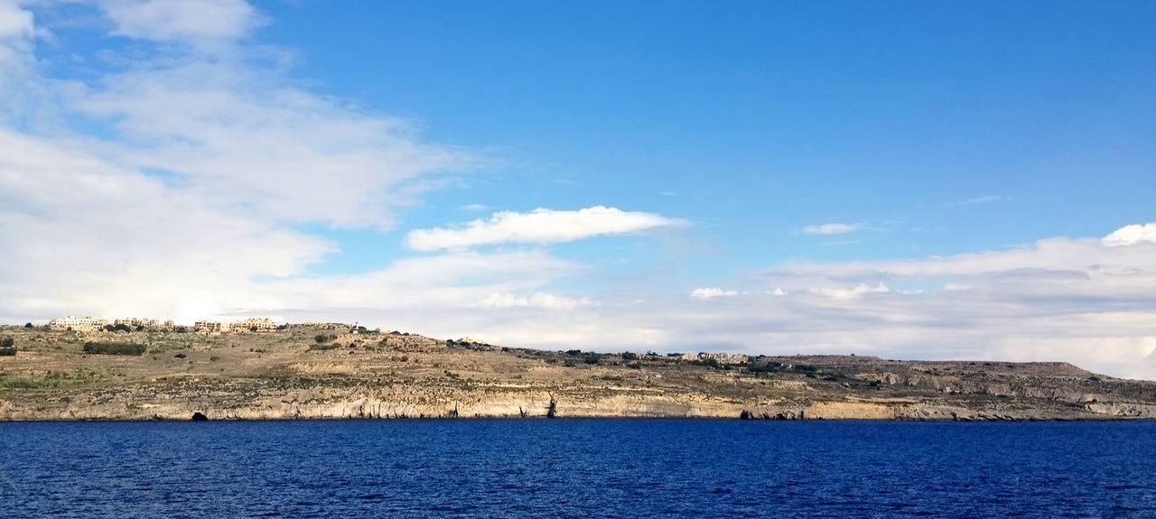 Scenic view of landscape against cloudy sky