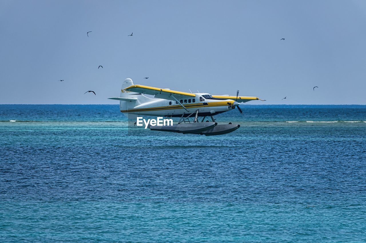 Float plane at fort jefferson in dry tortugas