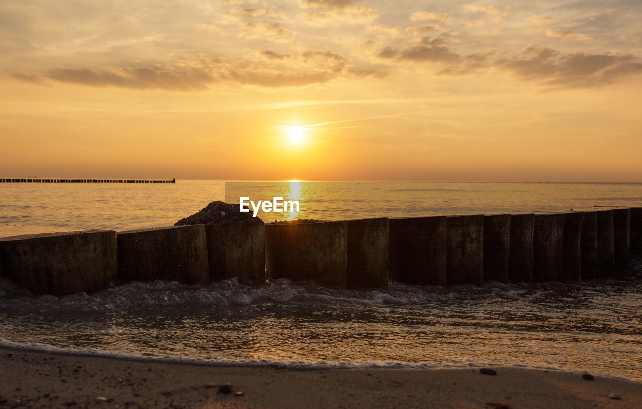 SCENIC VIEW OF SEA DURING SUNSET