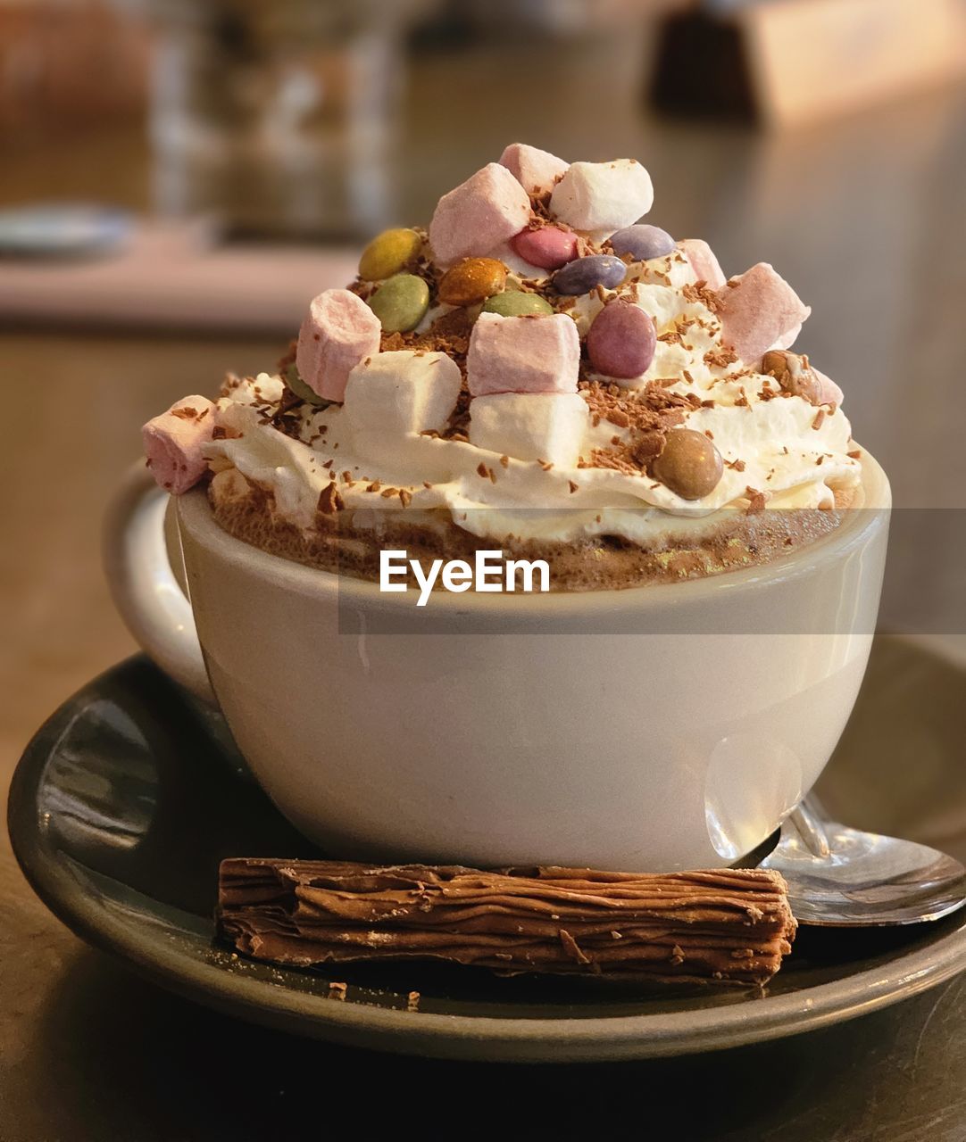 close-up of food in plate on table