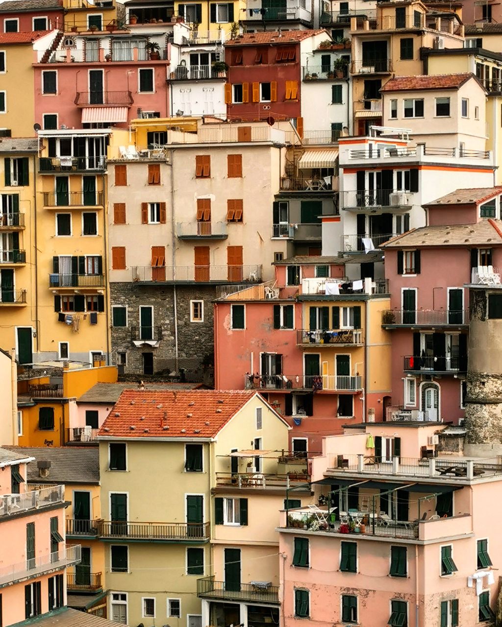 Full frame shot of residential buildings