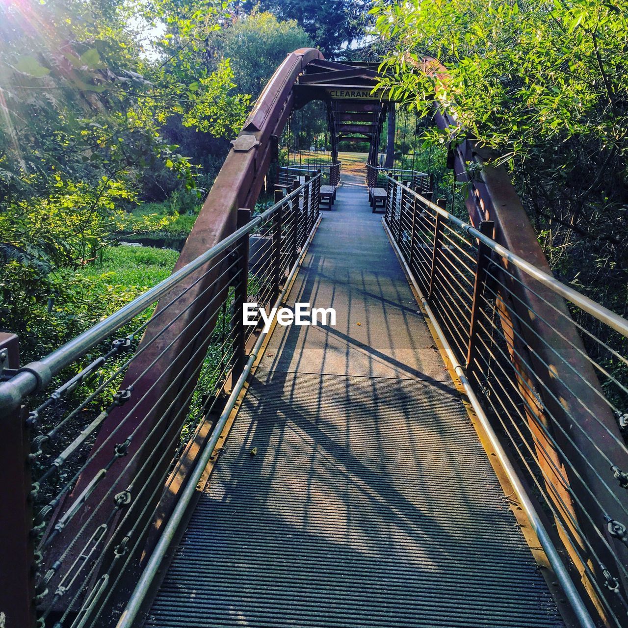 Footbridge in forest